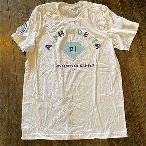 Alpha Delta Pi University of Kansas White T-Shirt